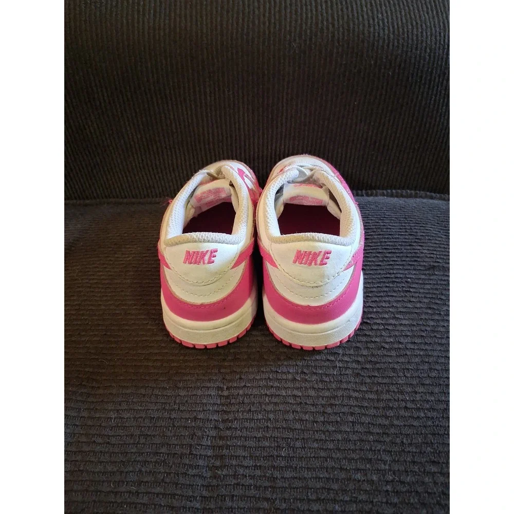 Nike Dunk Low Active Pink Panda  White Kids Sneakers FB9107-102 Size 10C Shoes